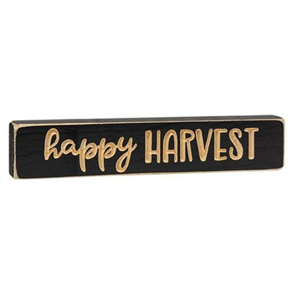 Happy Harvest Engraved Block 9" G984 By CWI Gifts