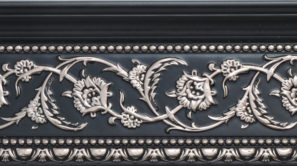 AFD Home Silver Floral And Black Crown Moulding 94 Inch 12019636