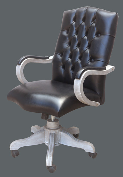 AFD Home Mystique Gray Office Leather Chair 12019681