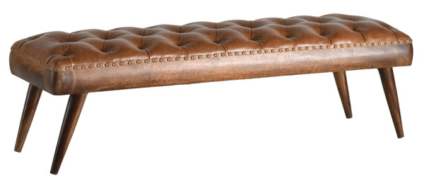 AFD Home Large Chaney Leather Bench 12020910