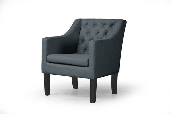 Baxton Studio Brittany Club Chair 9070-Gray-CC