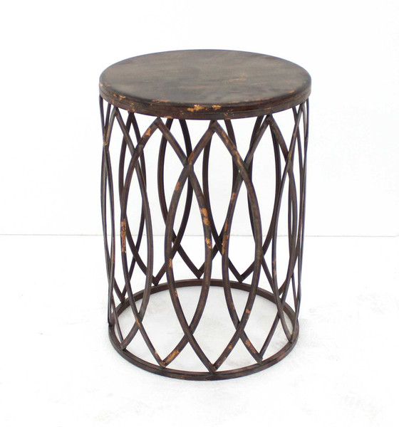 16" X 16" X 22.25" Bronze, Barrel-Like, Metal - End Table 274392 By Homeroots