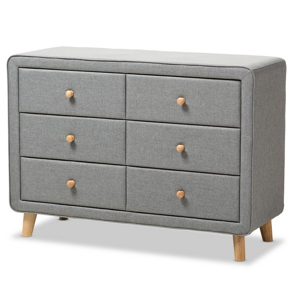 Baxton Studio Jonesy Grey Fabric Upholstered 6-Drawer Dresser BBT2041-Grey-Dresser-800F