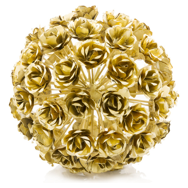 8" X 8" X 8" Gold/Rose - Sphere 354708 By Homeroots