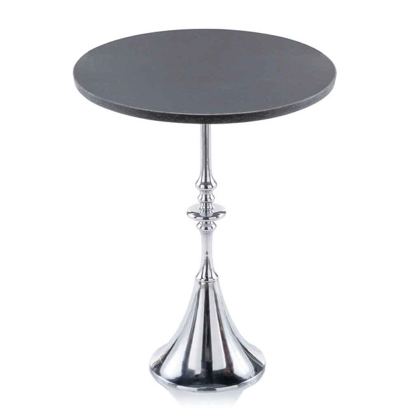 16" X 16" X 21" Buffed, Black, Marble - End Table 354925 By Homeroots
