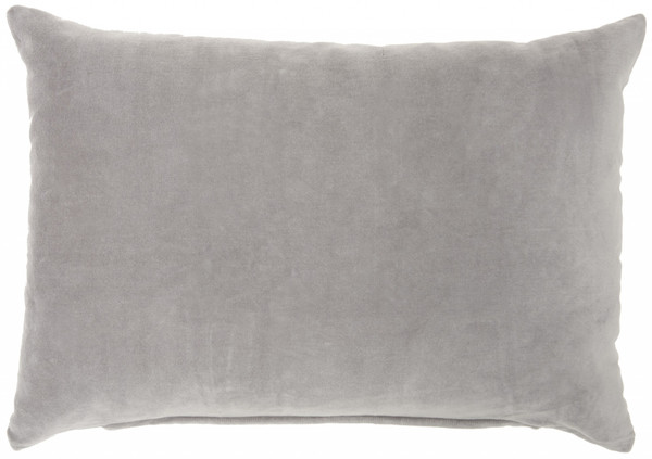 Solid Gray Casual Throw Pillow 386348 By Homeroots