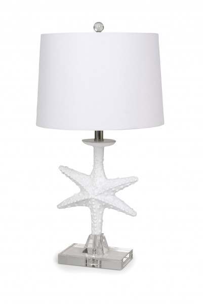 Set Of 2 White Coastal Starfsh Table Lamps 388552 By Homeroots
