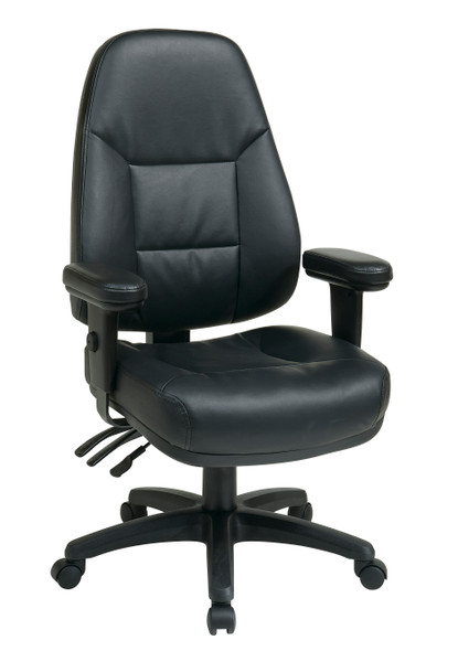 Office Star Professional Ergo High Back Chair - Black Bonded Leather EC4300-EC3