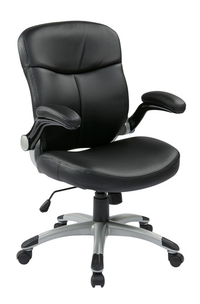 Office Star Executive Mid Back Chair - Black ECH37816-EC3