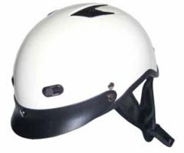 Nuorder 1Vw - Dot Pearl White Motorcycle Half Helmet Beanie Helmets 100VW