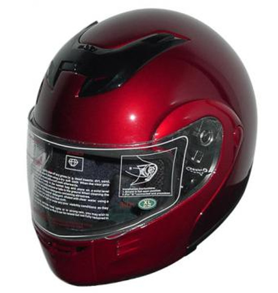 Nuorder Modbg - Dot Full Face Winebury Modular Motorcycle Helmet MODBG