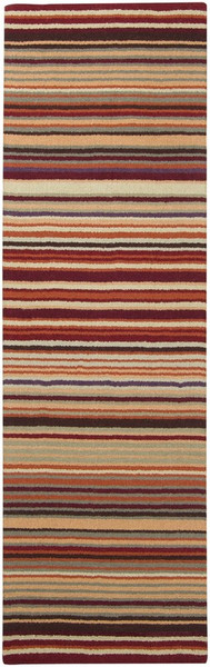Surya Mystique Hand Loomed Red Rug M-102 - 2'6" x 8'