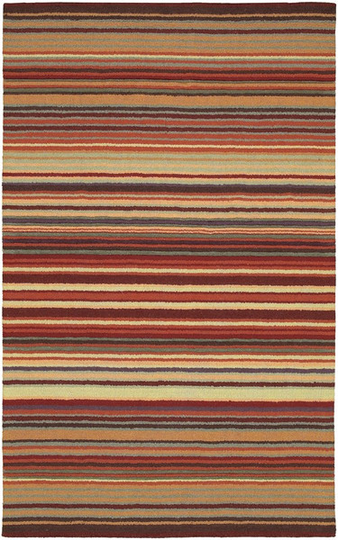 Surya Mystique Hand Loomed Red Rug M-102 - 5' x 8'