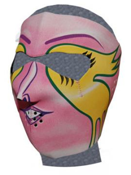 Nuorder Face Mask - Ladies Pink Mardi Gras Neoprene FMB2 -MARDI-B2