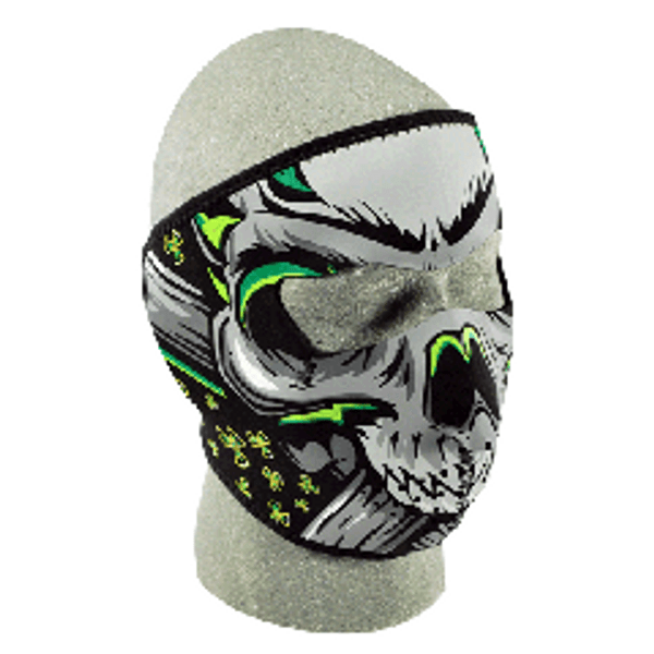 Nuorder Lethal Threat Neon Skull Facemask FMD10 -WNFMLT09-D10