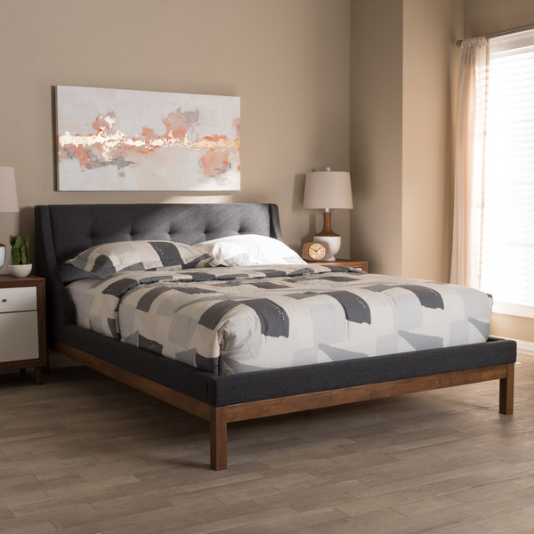 Baxton Studio Louvain Modern And Contemporary Full Sized Platform Bed