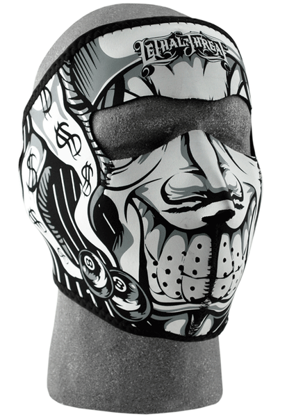 Nuorder Face Mask - Lethal Threat Jester Skull Neoprene FMG6 -WNEOLT103-G6