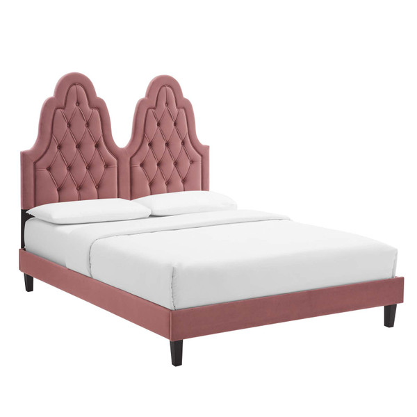 Modway Alexandria Tufted Performance Velvet Queen Platform Bed MOD-6765-DUS