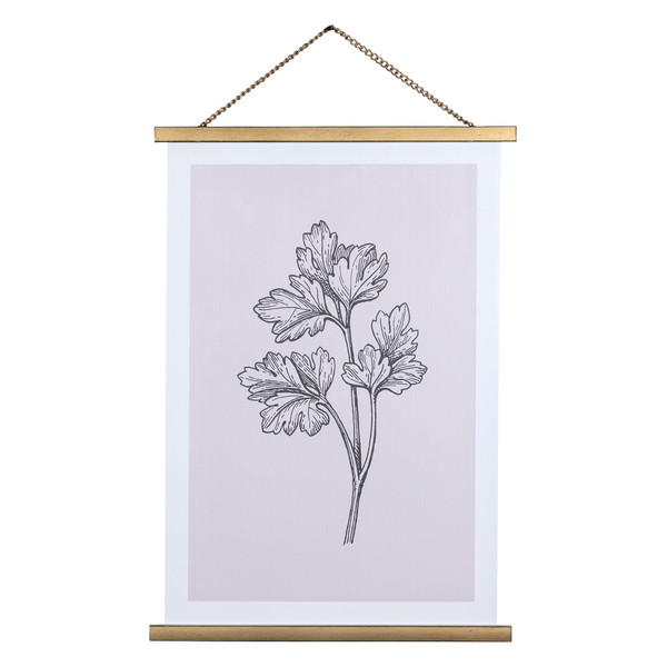Pink Floral Print Scroll Wall Art 389302 By Homeroots
