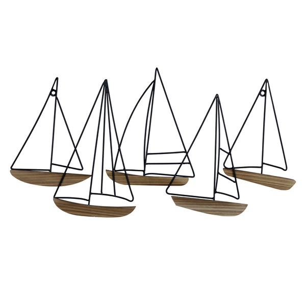 Metal And Wood Sailboat Wall Decor 389366 By Homeroots