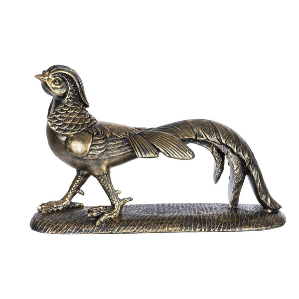 Antique Gold Pheasant Statue 389390 By Homeroots