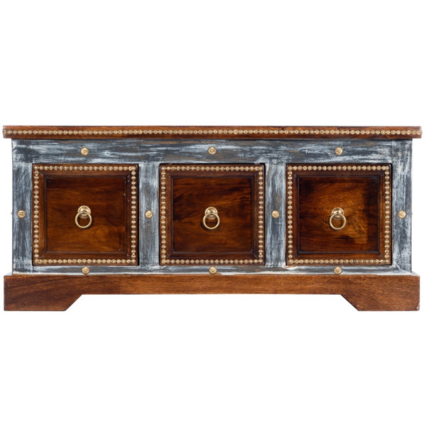 Tenor Wood & Hand Painted Storage Coffee Table 389933 By Homeroots