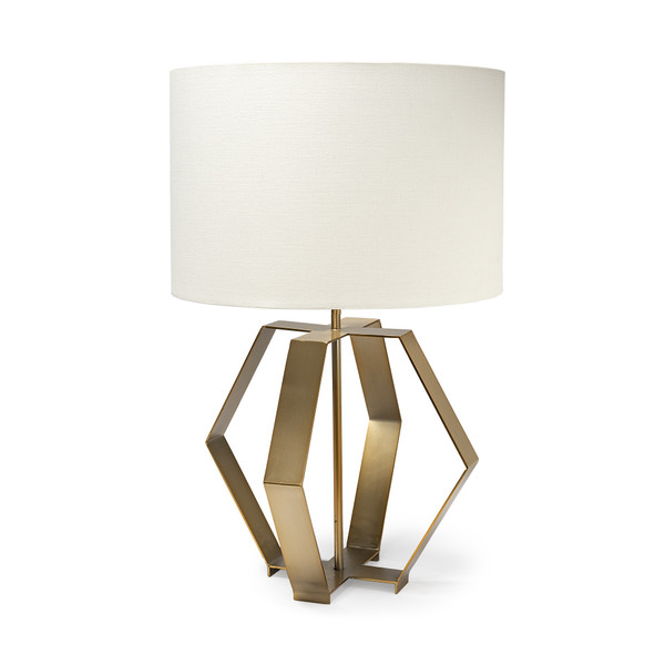 Gold Geometric Design Table Lamp 392242 By Homeroots
