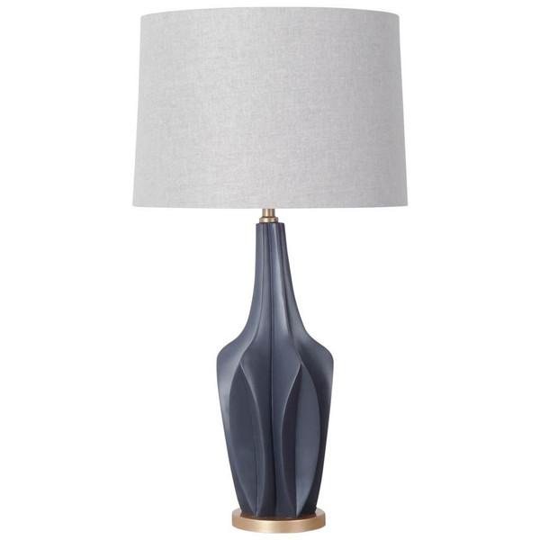Sculptural Slate Blue Table Lamp 392249 By Homeroots