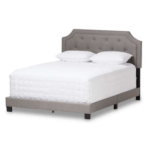 Baxton Studio Willis Light Grey Fabric Upholstered King Bed CF8747-J-Light Grey-King