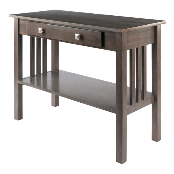 Winsome Stafford Console Hall Table, Oyster Gray 16033