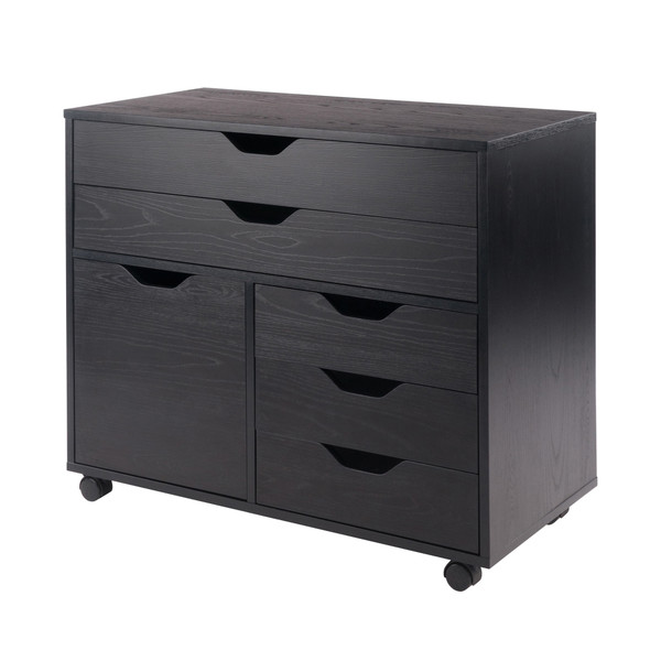 Winsome Halifax 3 Section Mobile Storage Cabinet, Black 20633