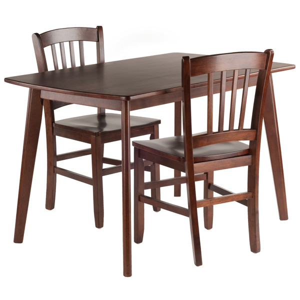 Winsome Shaye 3-Piece Set Dining Table W/ Slat Back Chairs 94358