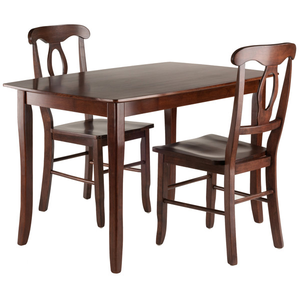 Winsome Inglewood 3-Piece Set Dining Table W/ 2 Key Hole Back Chairs 94398