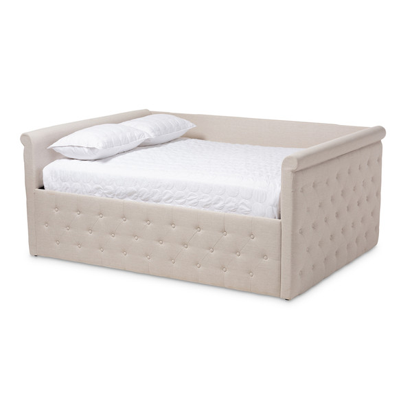 Baxton Studio Amaya Modern And Contemporary Daybed CF8825-C-Light Beige-Daybed-F