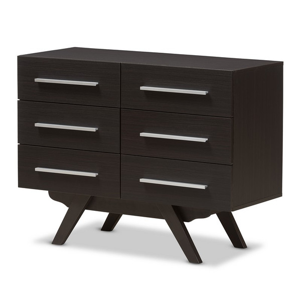 Baxton Studio Auburn 6-Drawer Dresser DC 5310-00-Dark Brown-Chest