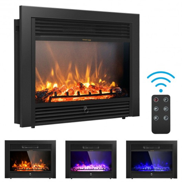 28.5 Inch Recessed Mounted Standing Fireplace Heater With 3 Flame Option FP10049US