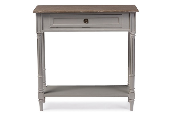 Baxton Studio Edouard 2-Tone 1-Drawer Console Table EDD8VM/M-B-W1