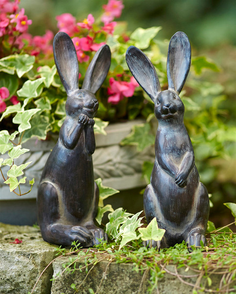 66351DS Rabbit (Set Of 2) 11.5"H Resin By Melrose