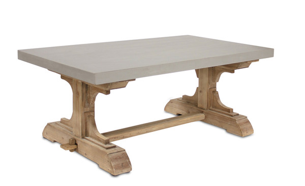 69012DS Rectangle Table 47"Lx27"Wx19"H Resin/Fiberglass/Wood By Melrose