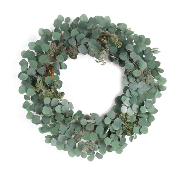 70231DS Eucalyptus Wreath 30"D Polyester/Plastic By Melrose