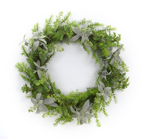 70451DS Herb Wreath 24.5"D Polyester/Plastic By Melrose
