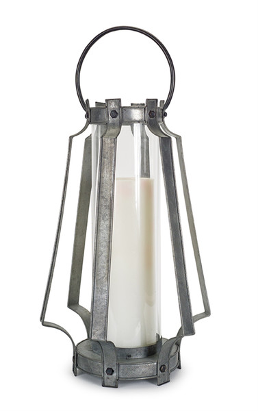 72530DS Lantern 19.5"H Metal/Glass By Melrose