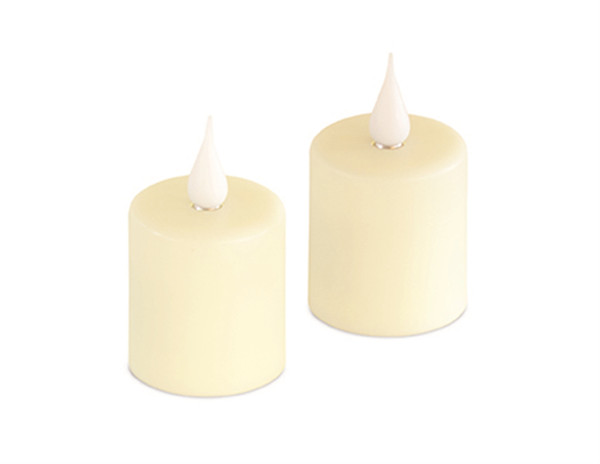 73468DS Candle (Set Of 2) 4"H Plastic By Melrose