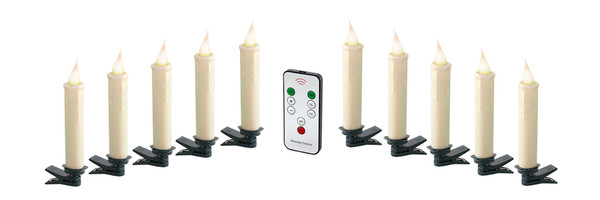 73469DS Clip-On Candle (Set Of 10) 4.5"H (Includes Remote) Plastic By Melrose