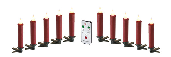73470DS Clip-On Candle (Set Of 10) 4.5"H (Includes Remote) Plastic By Melrose