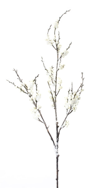 76604DS Snowy Berry Branch (Set Of 12) 42.5"H Foam By Melrose