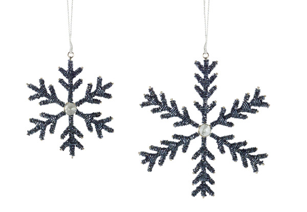 77174DS Snowflake Ornament (Set Of 6) 4.25"H, 6.5"H Metal By Melrose