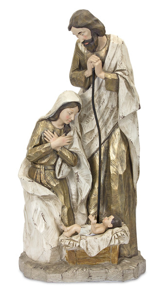 80015DS Holy Family 27.5"H Resin By Melrose