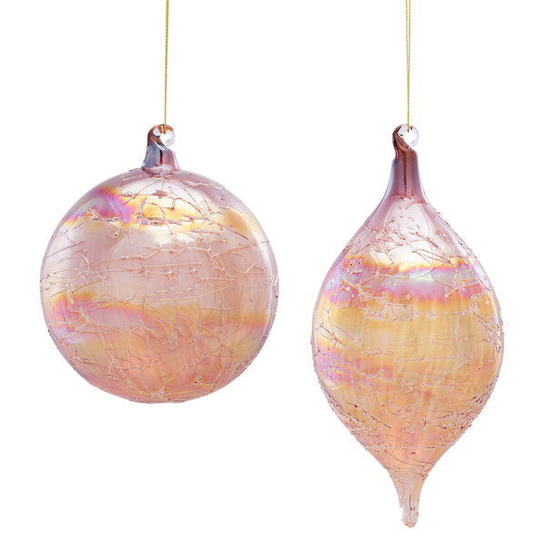 80097DS Ornament (Set Of 6) 5.5"H, 8.25"H Glass By Melrose