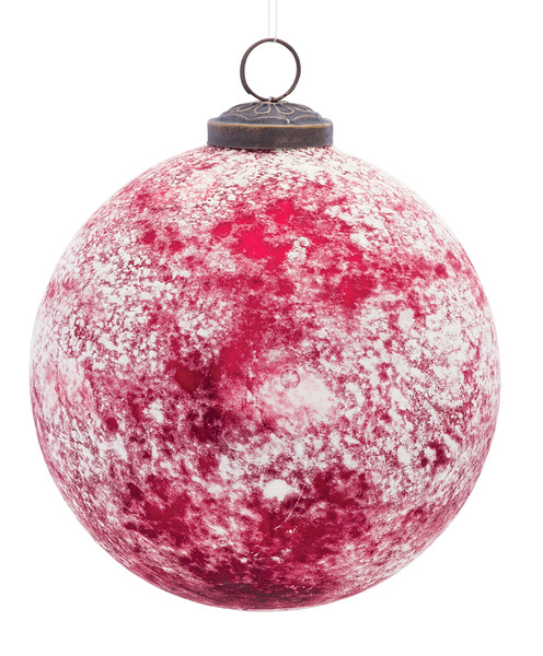 80176DS Ball Ornament 4.5"D (Set Of 6) Glass By Melrose